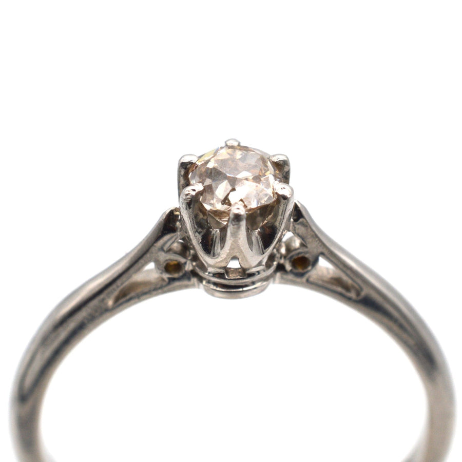 Art Deco Platinum & Diamond Solitaire Ring | Parkin and Gerrish | Antique & Vintage Jewellery