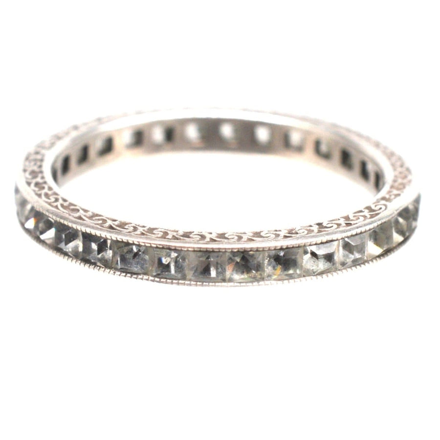 Art Deco Silver Paste Eternity Ring | Parkin and Gerrish | Antique & Vintage Jewellery