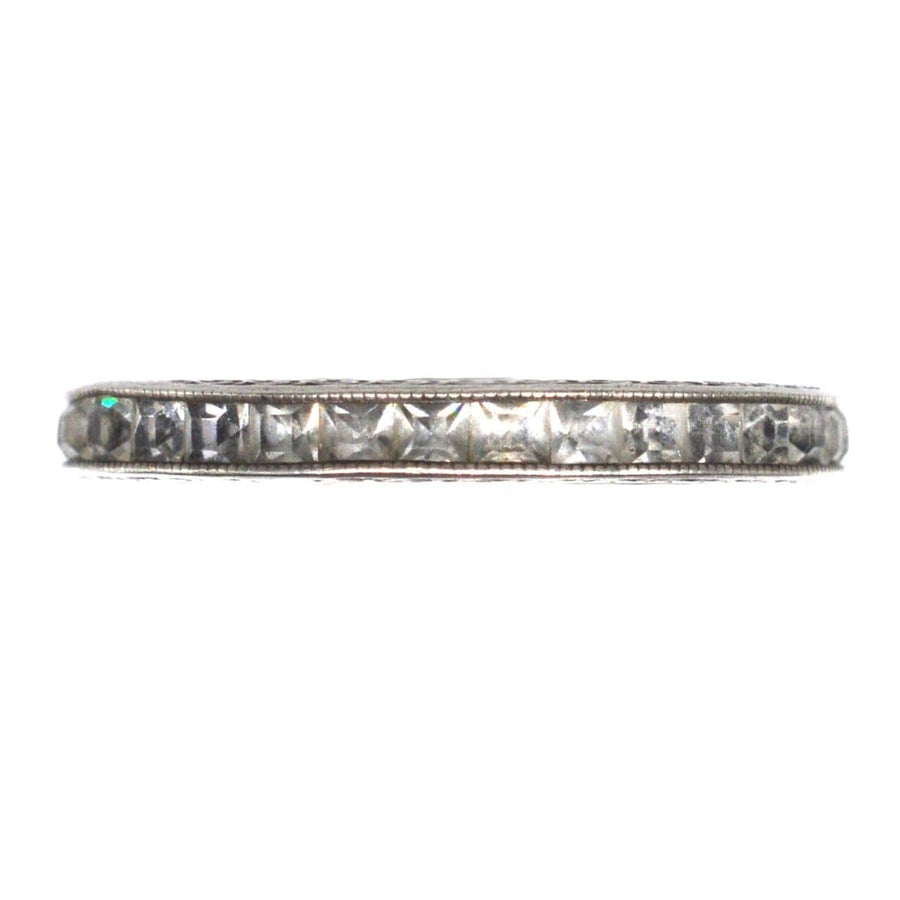 Art Deco Silver Paste Eternity Ring | Parkin and Gerrish | Antique & Vintage Jewellery