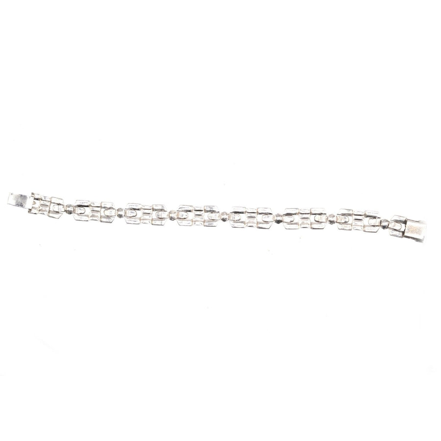 Edwardian Silver - Tone White "Diamond" Paste Costume Bracelet | Parkin and Gerrish (UK)