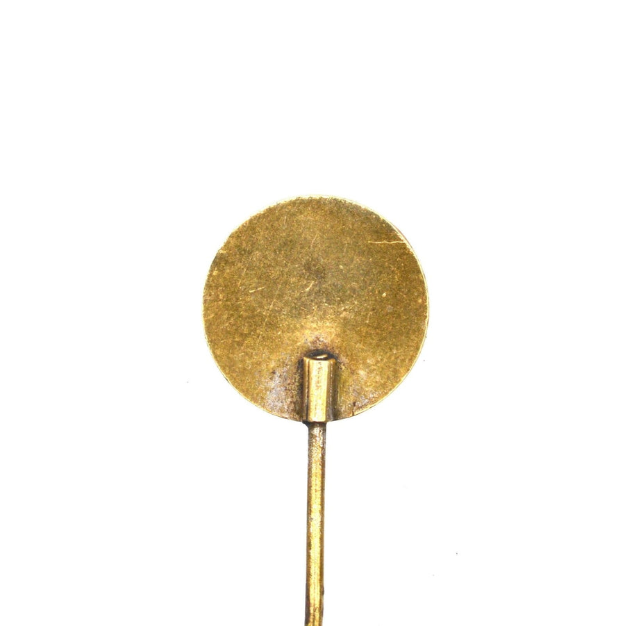 Art Deco white paste cluster tie pin with a classic design; ideal accessory for colorful silk ties.
