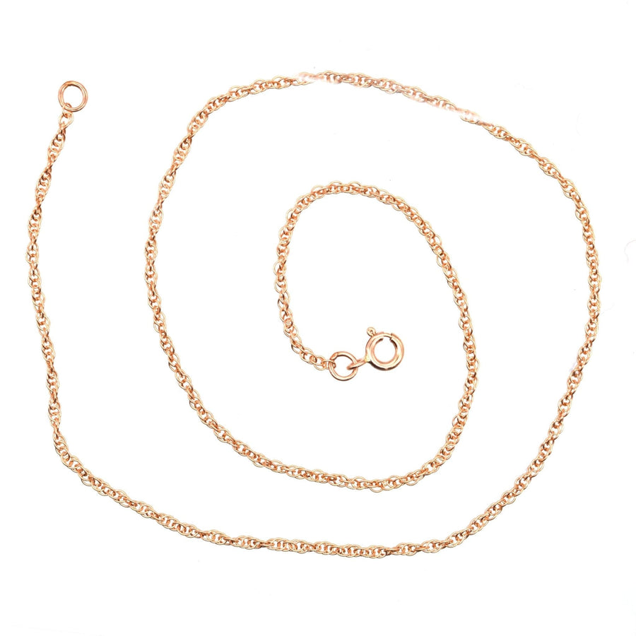 9ct Rose Gold Prince of Wales Rope Chain 16 inch with solid construction, fine polish, suitable for everyday wear.
