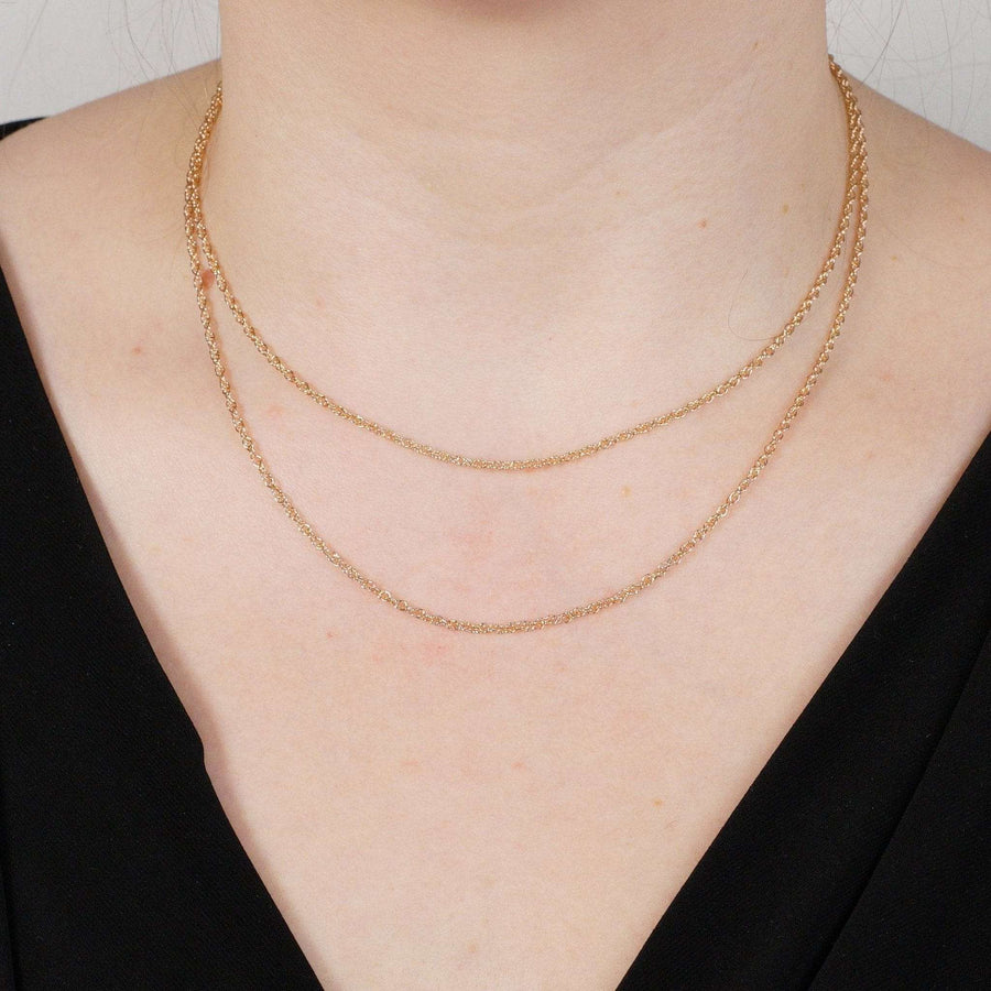 Contemporary 9ct Rose Gold Prince of Wales Rope Chain 18"/45cm