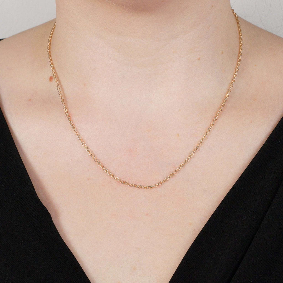 Contemporary 9ct Rose Gold Prince of Wales Rope Chain 18"/45cm