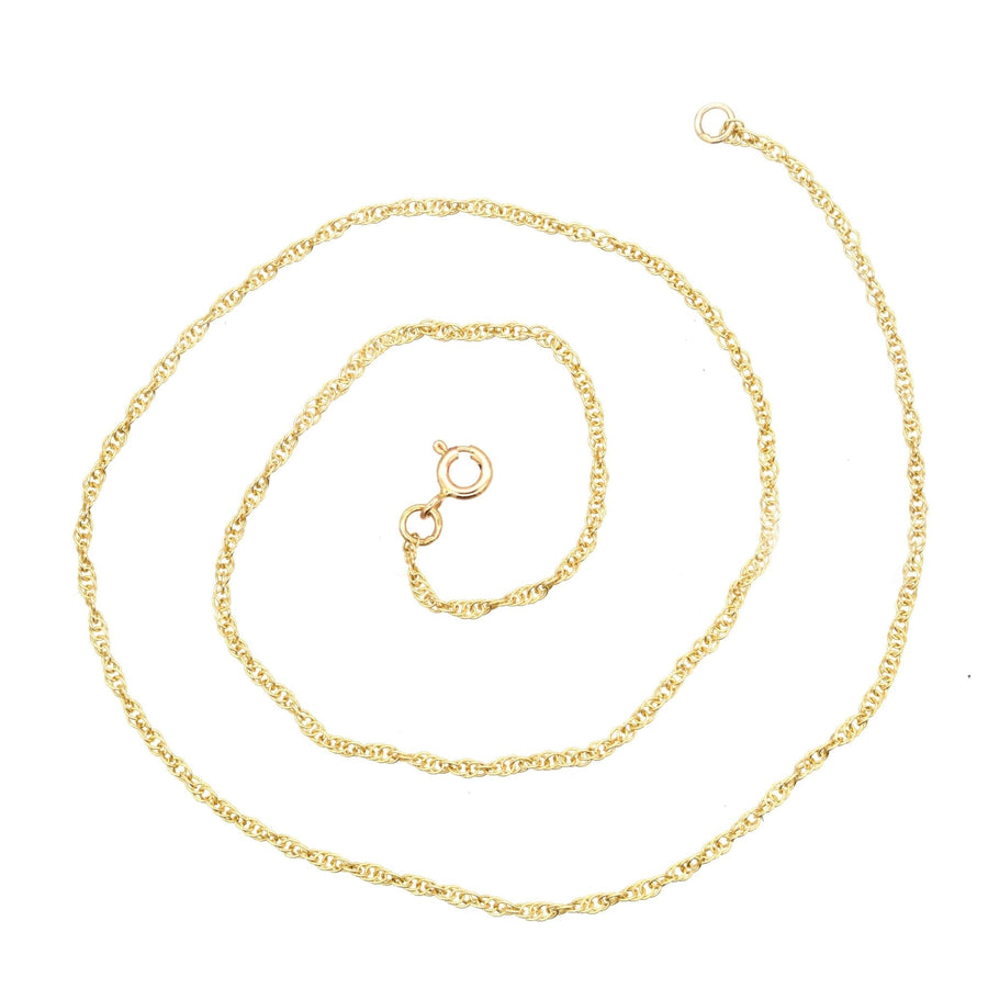 Contemporary 9ct Yellow Gold Prince of Wales Rope Chain 16"/40cm | Parkin and Gerrish | Antique & Vintage Jewellery