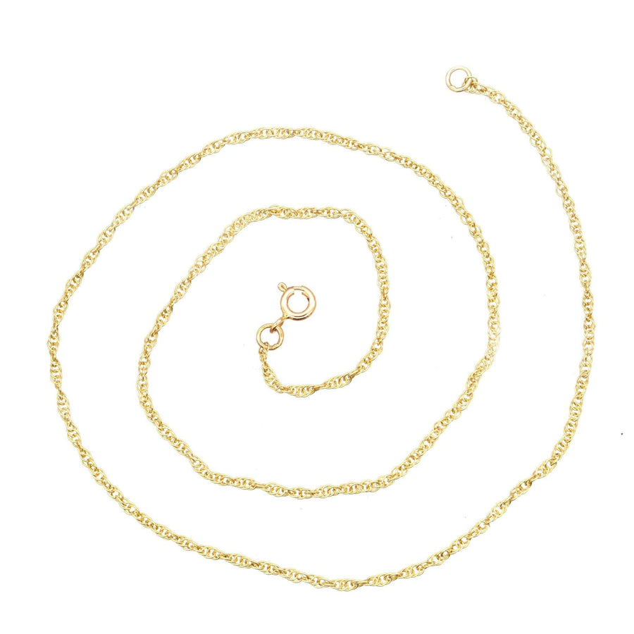 Contemporary 9ct yellow gold Prince of Wales rope chain, 18"/45cm, fine polished, strong and stylish for everyday wear.