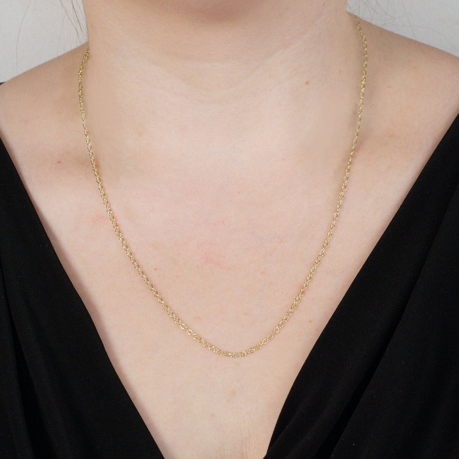 Contemporary 9ct Yellow Gold Prince of Wales Rope Chain 20"/50cm | Parkin and Gerrish | Antique & Vintage Jewellery