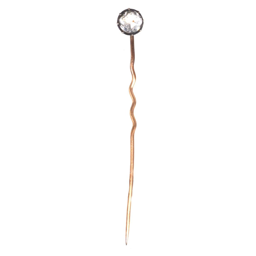 Early 19th Century Silver Rose Cut Paste Tie Pin