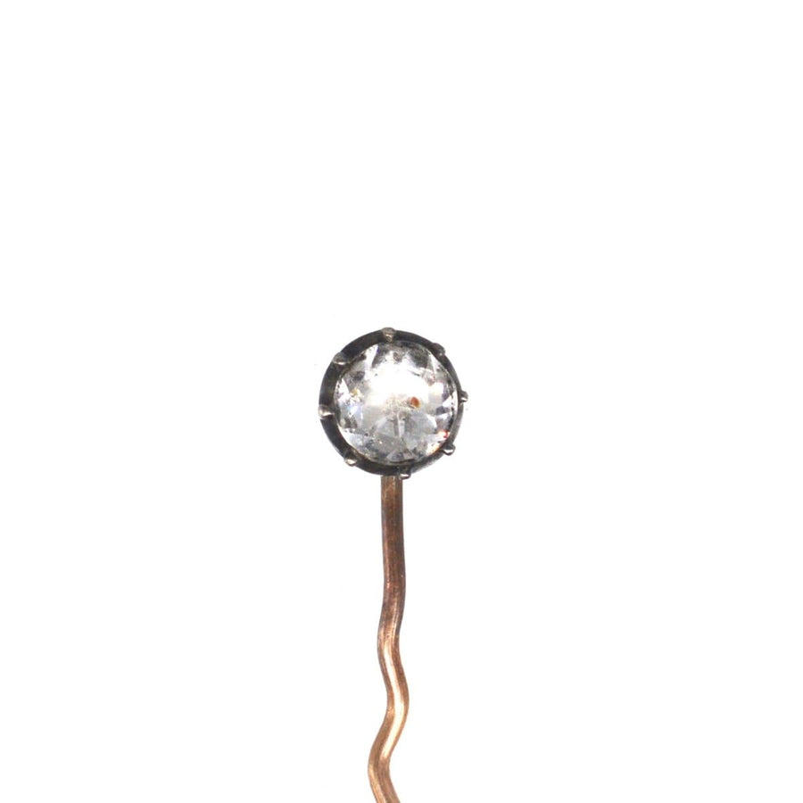 Early 19th Century Silver Rose Cut Paste Tie Pin