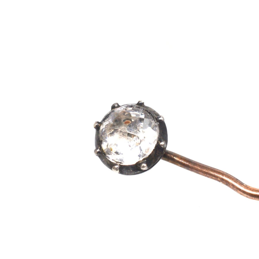 Early 19th Century Silver Rose Cut Paste Tie Pin