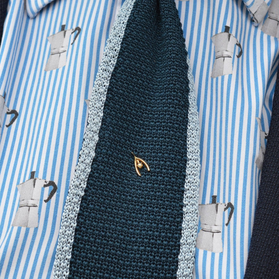 Edwardian 15ct Gold and Natural Pearl Wishbone Tie Pin | Parkin and Gerrish (UK)