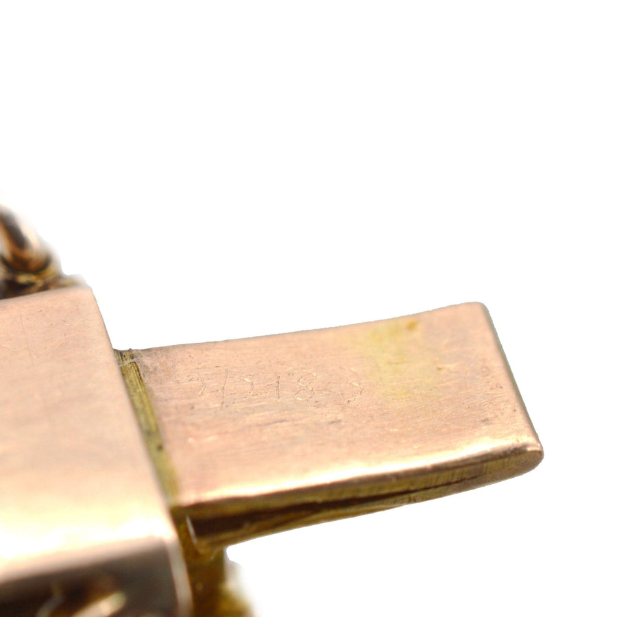 Edwardian 15ct Gold Gate Bracelet with Turquoise | Parkin and Gerrish (UK)