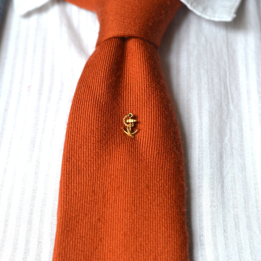 Edwardian 15ct Gold Ship Anchor and Rope Tie Pin | Parkin and Gerrish (UK)