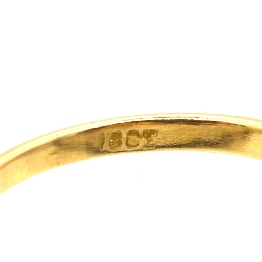 Edwardian 18ct Gold, Double Diamond Cluster Crossover Ring | Parkin and Gerrish (UK)