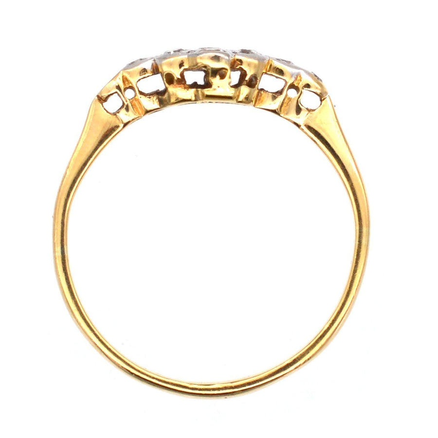 Edwardian 18ct Gold & Platinum, Diamond Cluster Ring | Parkin and Gerrish | Antique & Vintage Jewellery