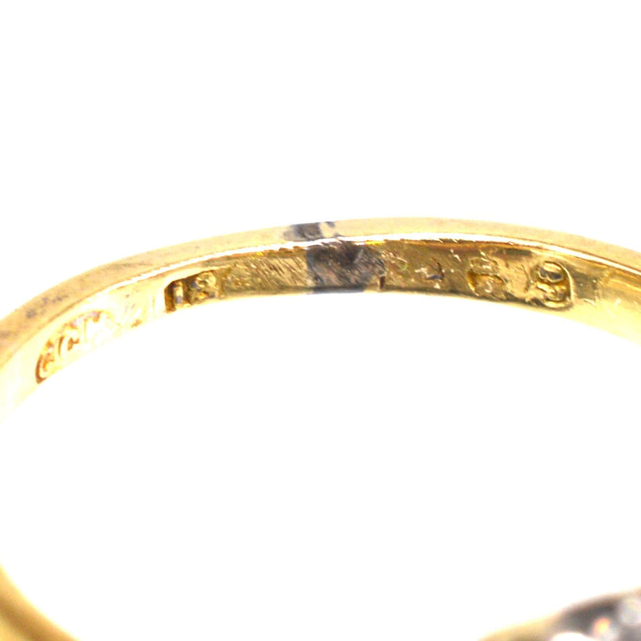 Edwardian 18ct Gold & Platinum Diamond Cluster Ring | Parkin and Gerrish | Antique & Vintage Jewellery