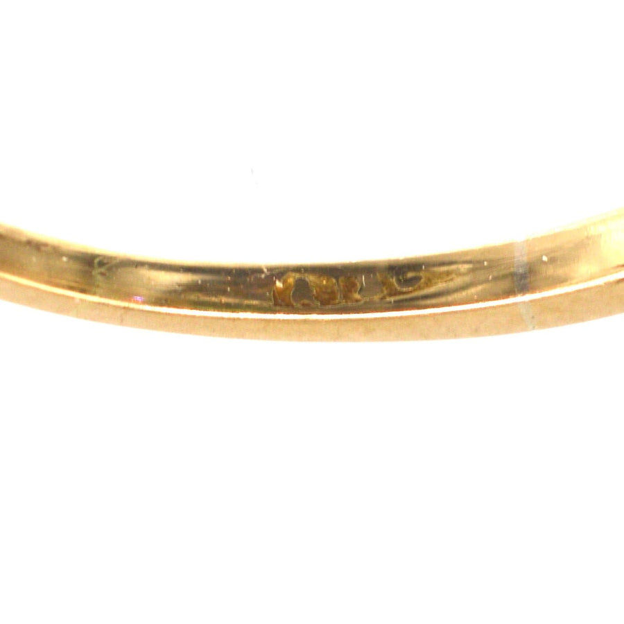 Edwardian 18ct Gold & Platinum Three Stone Emerald and Diamond Ring | Parkin and Gerrish | Antique & Vintage Jewellery