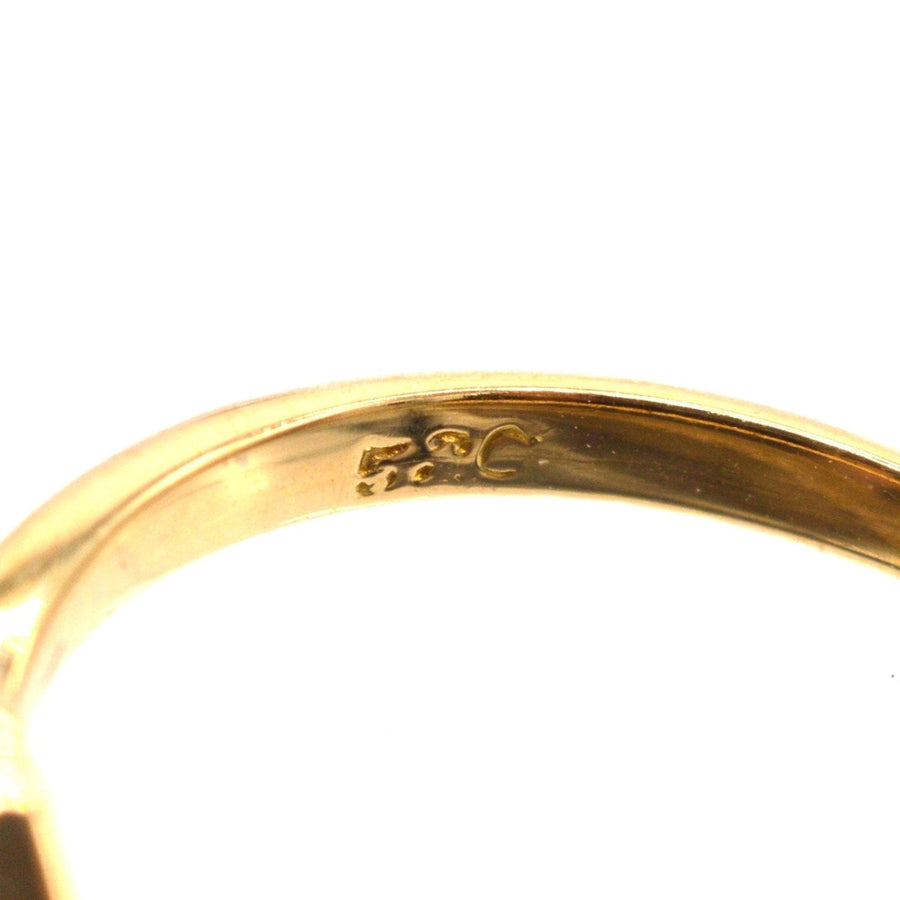 Edwardian 18ct Gold, Sapphire and Diamond Crossover Ring | Parkin and Gerrish (UK)