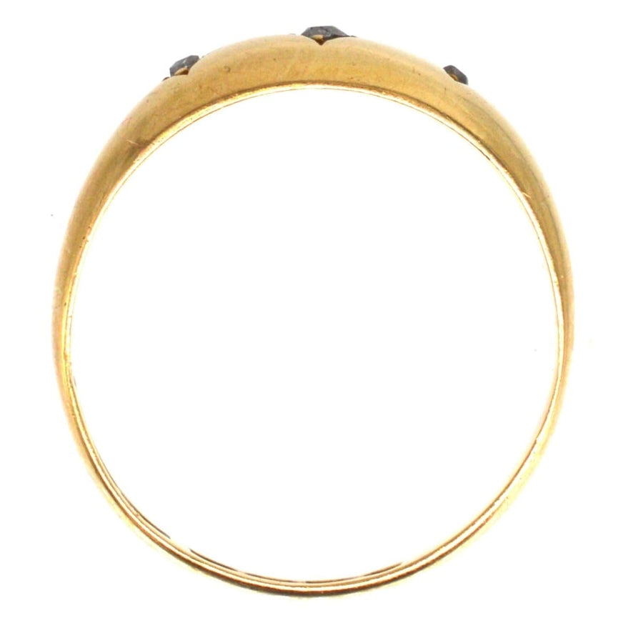 Edwardian 18ct Gold Three Stone Diamond Gypsy Ring | Parkin and Gerrish (UK)
