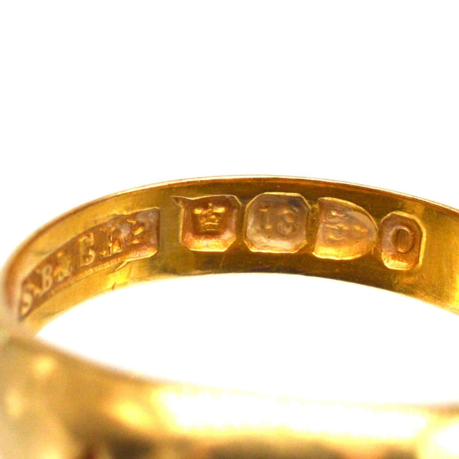 Edwardian 18ct Gold Three Stone Diamond Gypsy Ring | Parkin and Gerrish (UK)