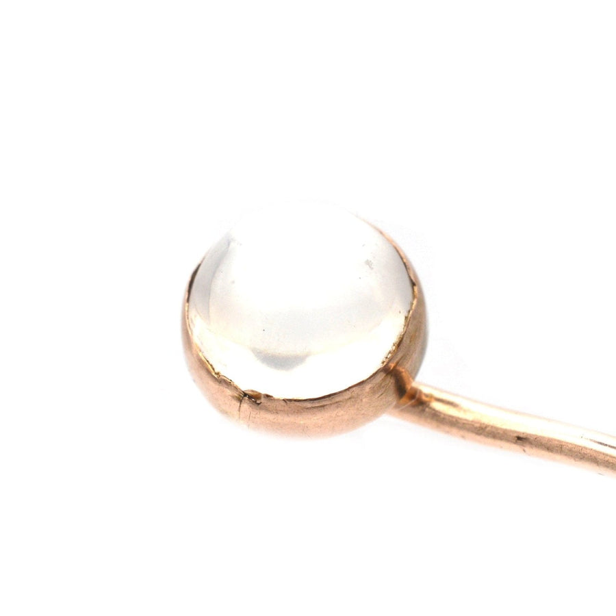 Edwardian 18ct Gold Tie Pin with a Moonstone | Parkin and Gerrish (UK)