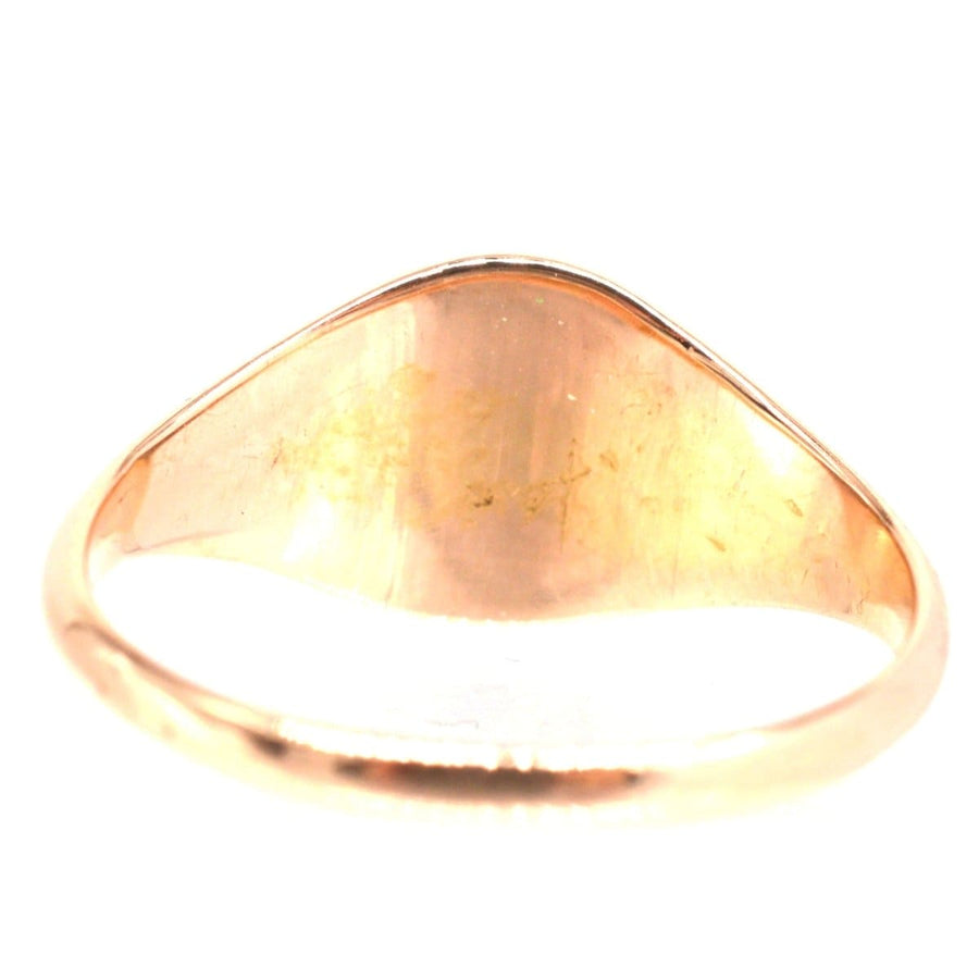 Edwardian 18ct Rose Gold Plain Signet Ring | Parkin and Gerrish | Antique & Vintage Jewellery