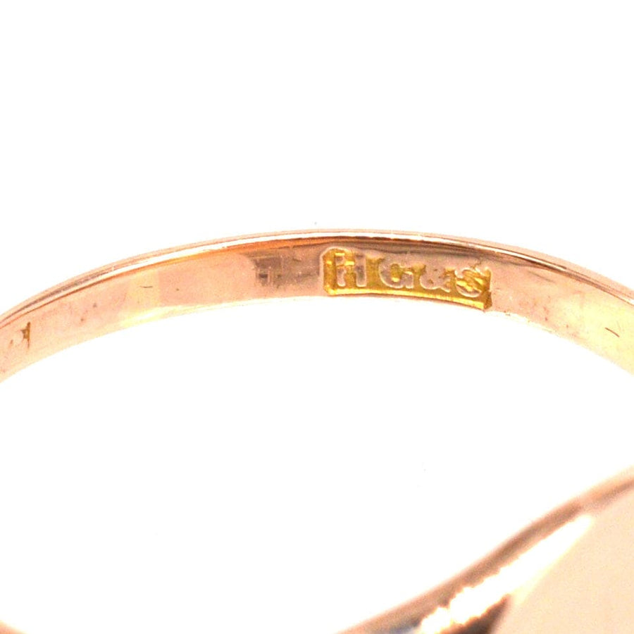 Edwardian 18ct Rose Gold Plain Signet Ring | Parkin and Gerrish | Antique & Vintage Jewellery