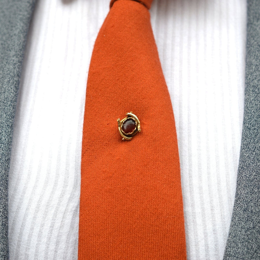 Edwardian 9ct Gold and Red Paste Tie Pin | Parkin and Gerrish (UK)