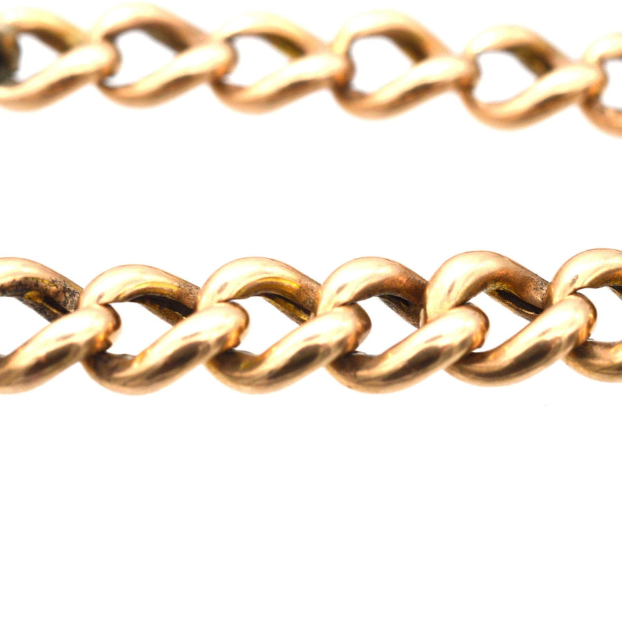 Edwardian 9ct Gold Curb Bracelet | Parkin and Gerrish (UK)
