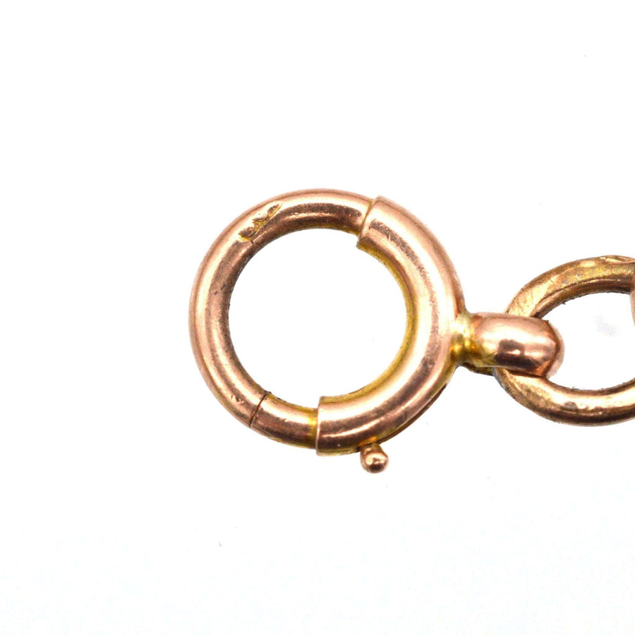 Edwardian 9ct Gold Curb Bracelet | Parkin and Gerrish (UK)