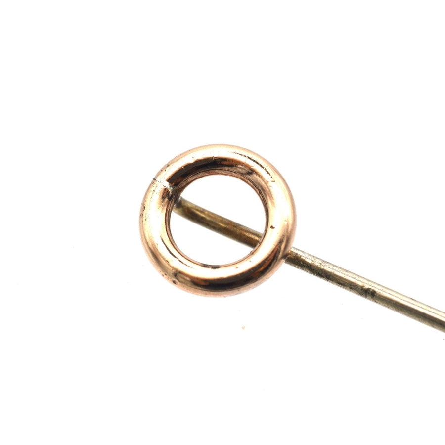 Edwardian 9ct Gold Finishing Post Circle Tie Pin | Parkin and Gerrish (UK)