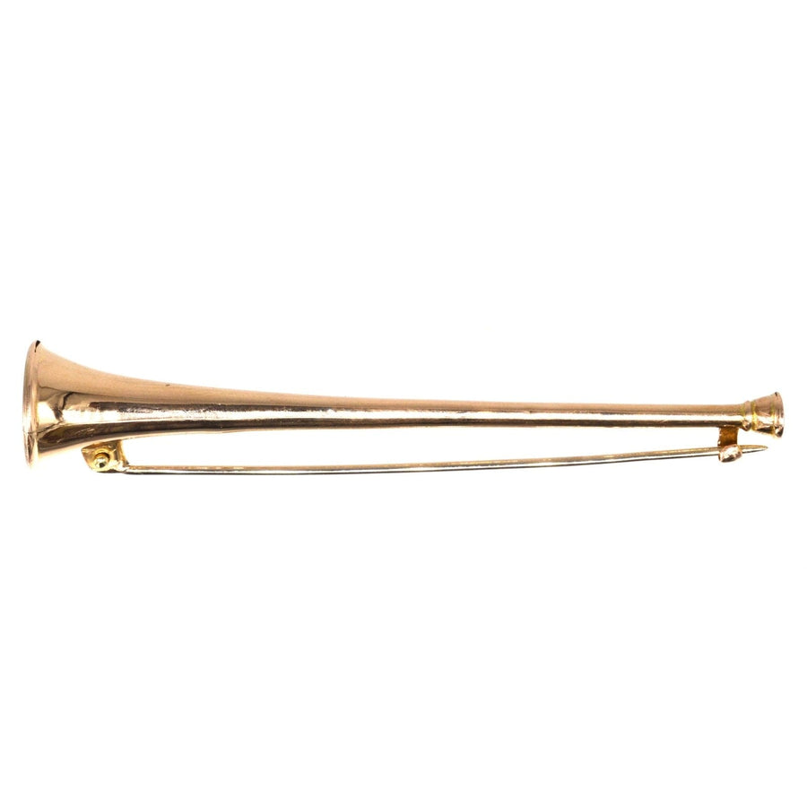 Edwardian 9ct Gold Hunting Horn Brooch | Parkin and Gerrish (UK)