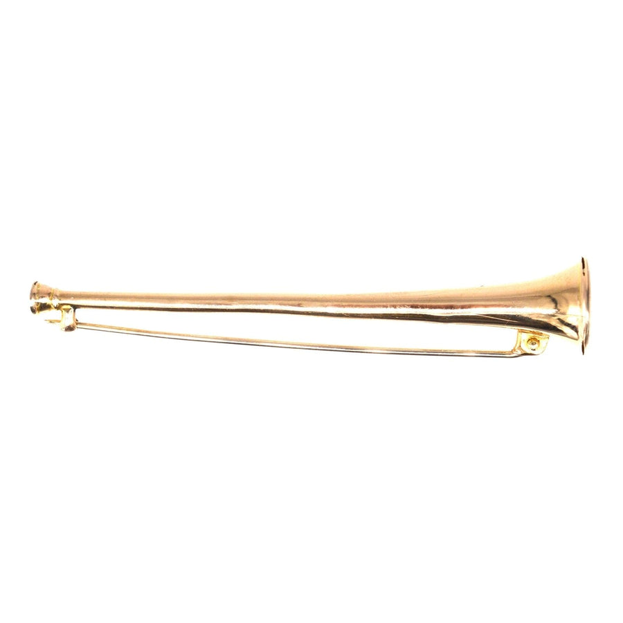 Edwardian 9ct Gold Hunting Horn Brooch | Parkin and Gerrish (UK)