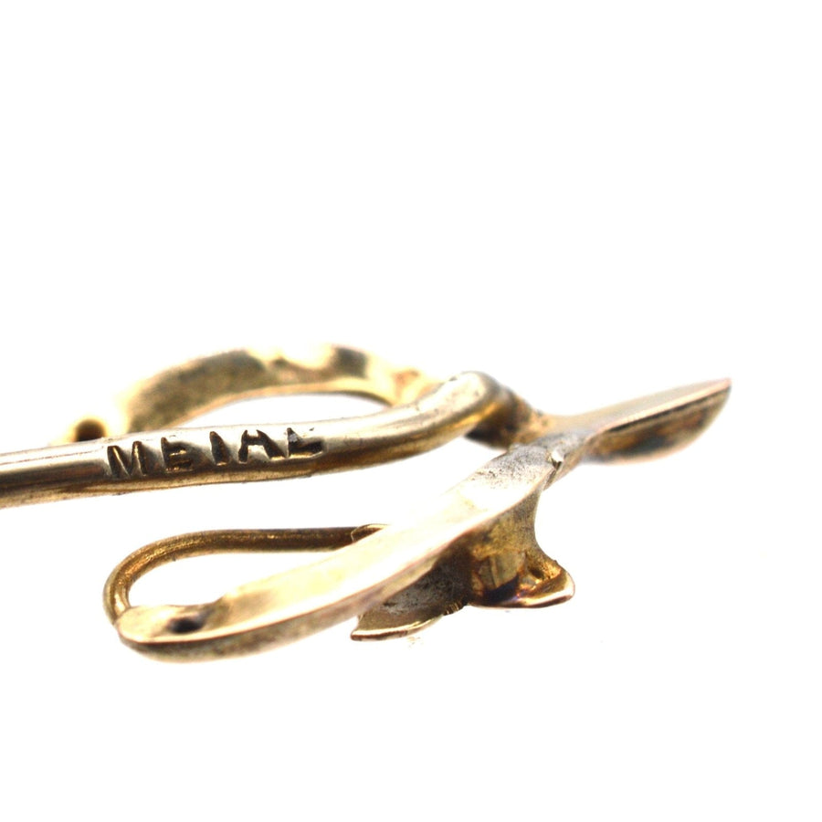 Edwardian 9ct Gold Wishbone with Ivy Leaf Tie Pin | Parkin and Gerrish (UK)