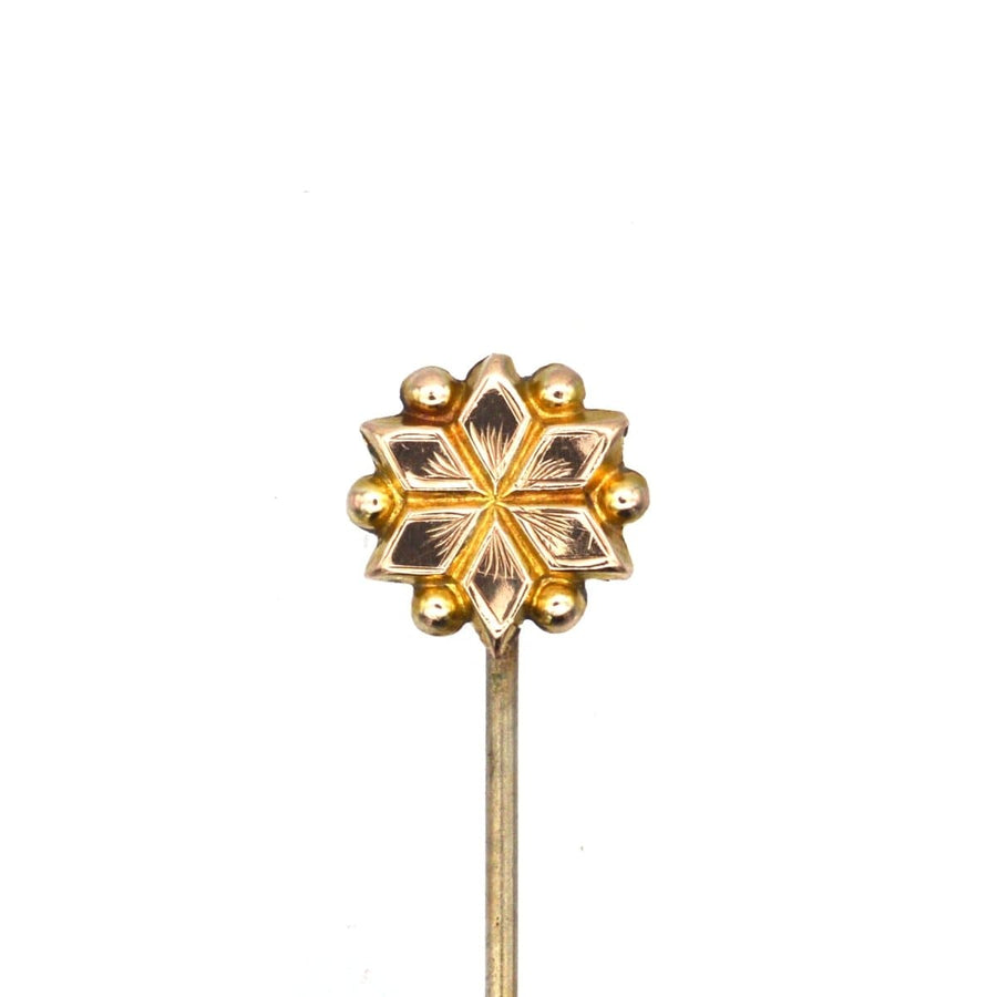 Edwardian Gold Plated Star Tie Pin | Parkin and Gerrish | Antique & Vintage Jewellery