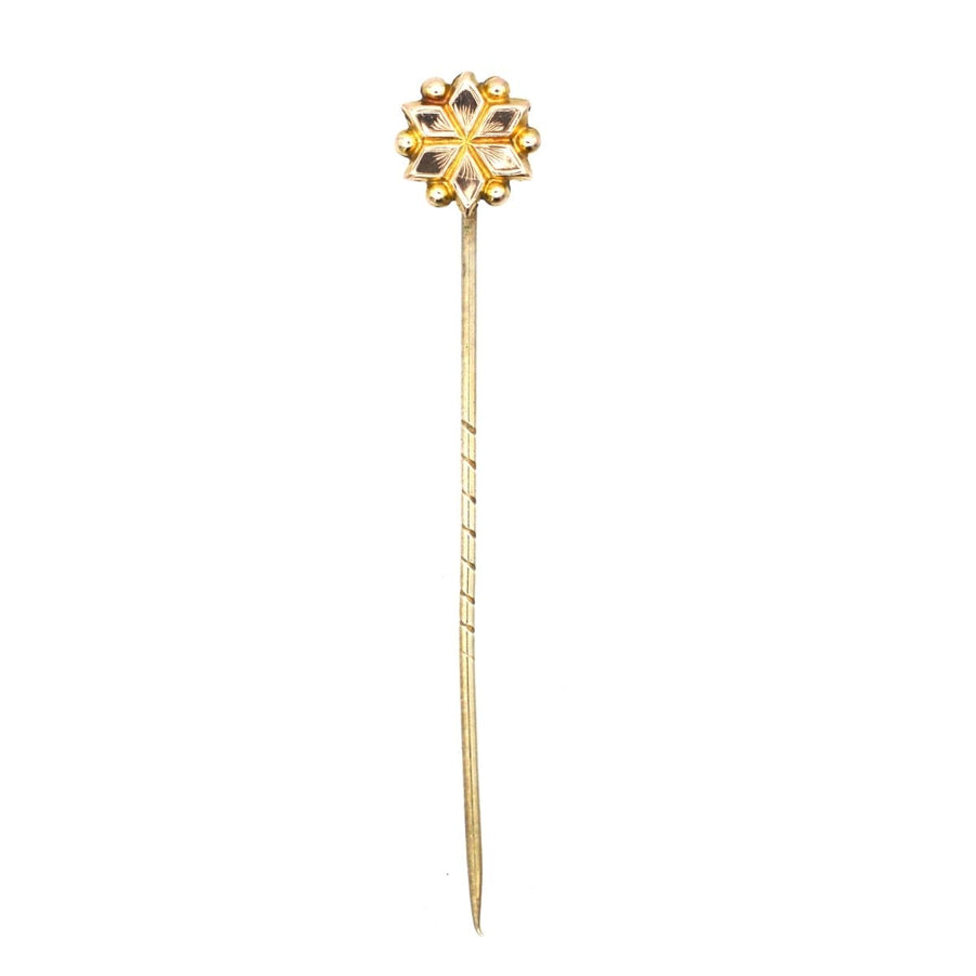 Edwardian Gold Plated Star Tie Pin | Parkin and Gerrish | Antique & Vintage Jewellery