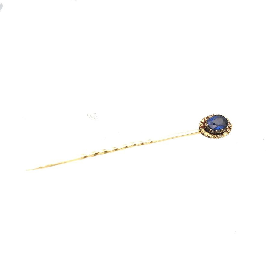 Georgian 15ct Gold Sapphire Tie Pin