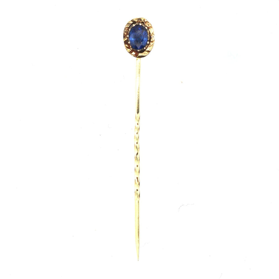 Georgian 15ct Gold Sapphire Tie Pin