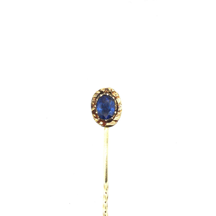 Georgian 15ct Gold Sapphire Tie Pin