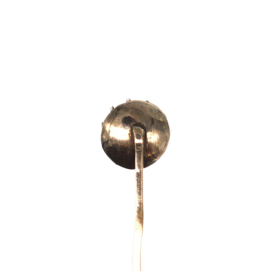 Georgian 9ct Gold Black Vauxhall Glass Tie Pin