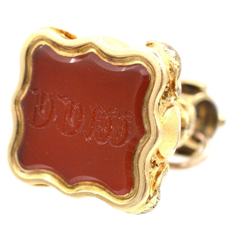 Georgian Gold Cased & Carnelian Seal With Monogram WCC
