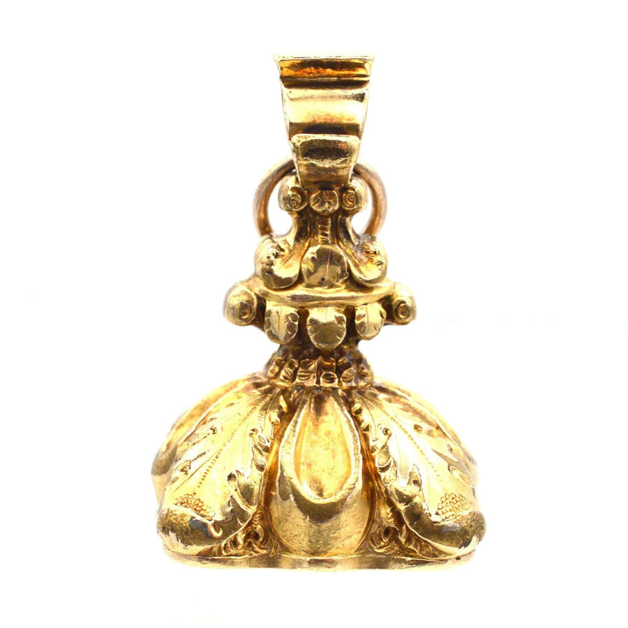 Georgian Gold Cased & Carnelian Seal With Monogram WCC