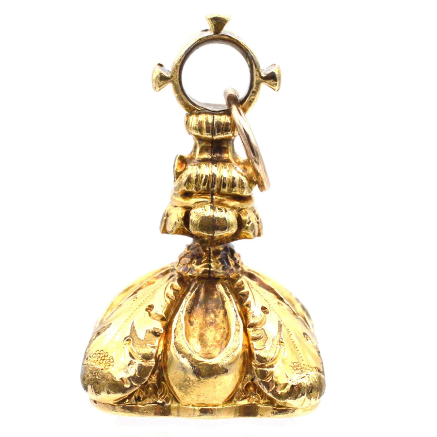 Georgian Gold Cased & Carnelian Seal With Monogram WCC