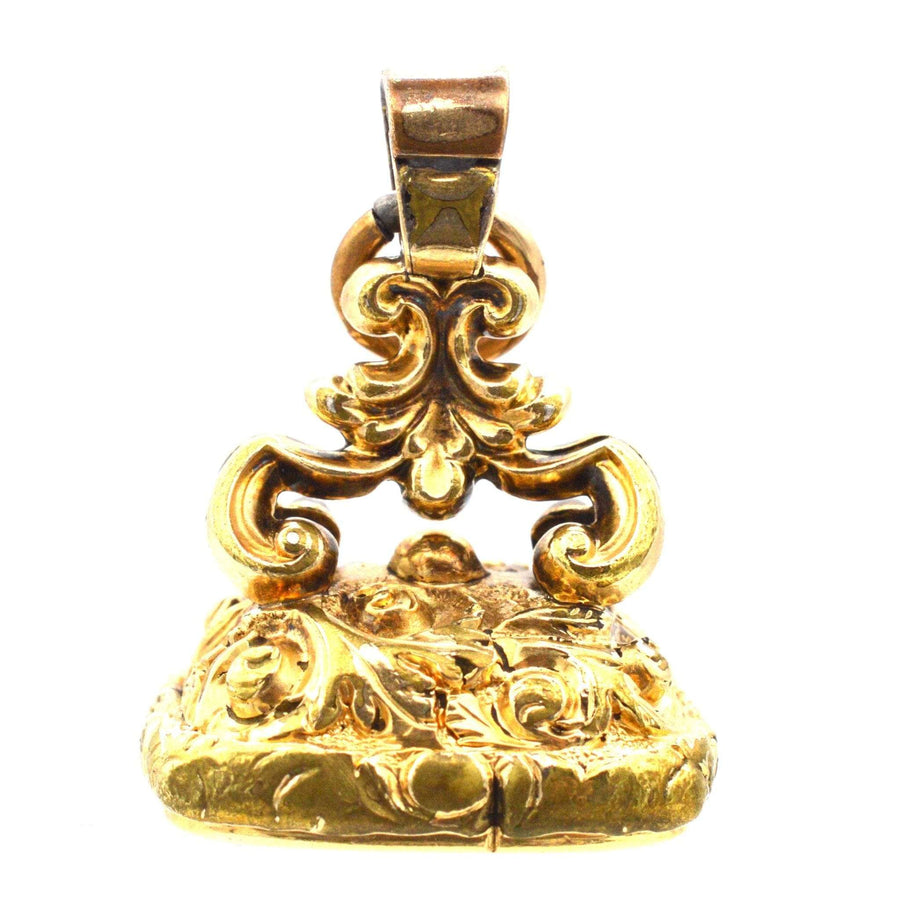 Georgian Gold Cased Seal with a Citrine Intaglio of the monogram 'SC'