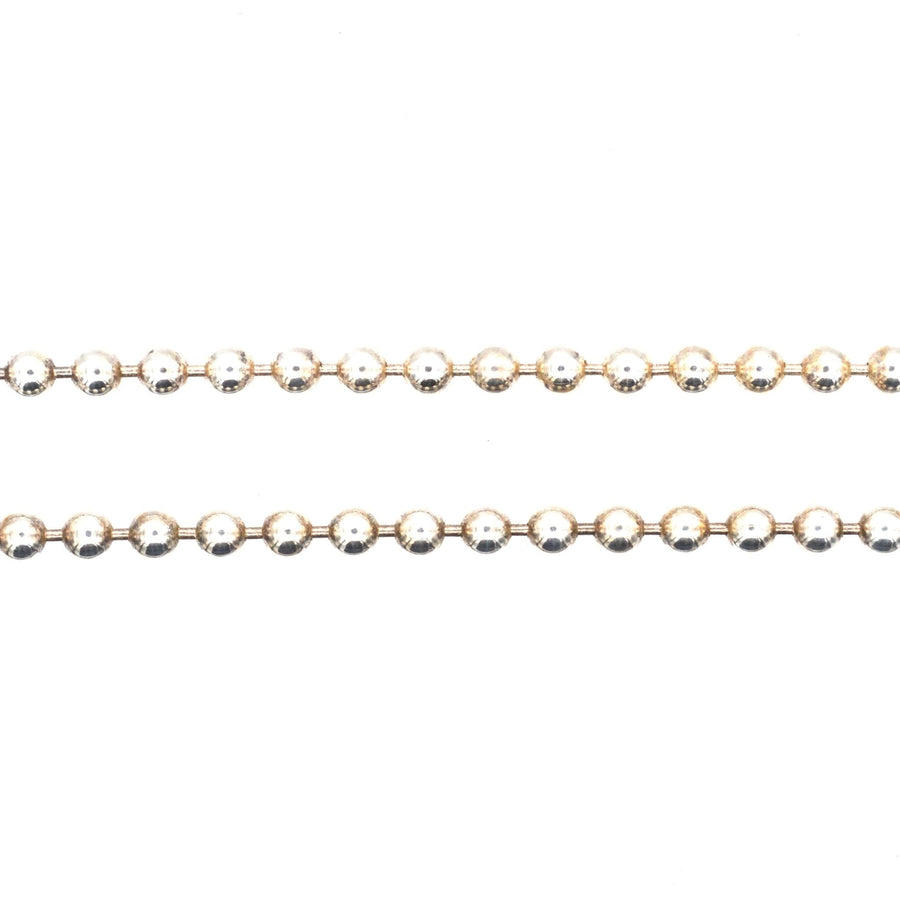 German vintage sterling silver ball chain from Binder FBM, crafted in the 1970s-1990s, showcasing timeless design.