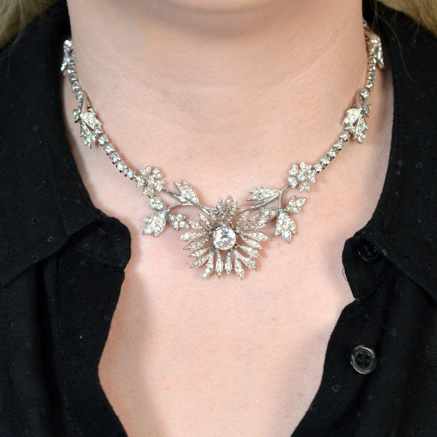 Kramer of New York 1950s Paste 'en tremblant' Necklace