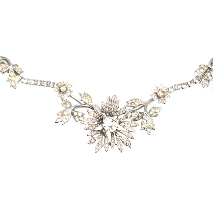 Kramer of New York 1950s Paste 'en tremblant' Necklace
