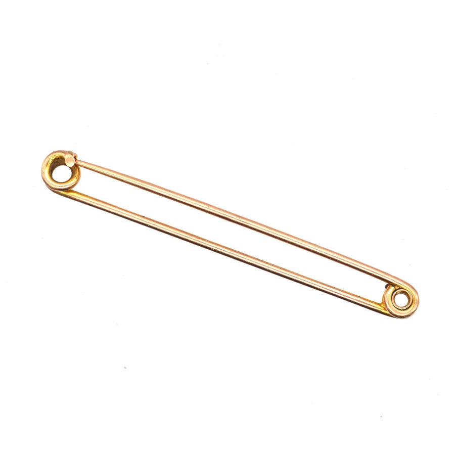 Large Victorian 9ct Gold Stock Pin /Safety Pin Brooch