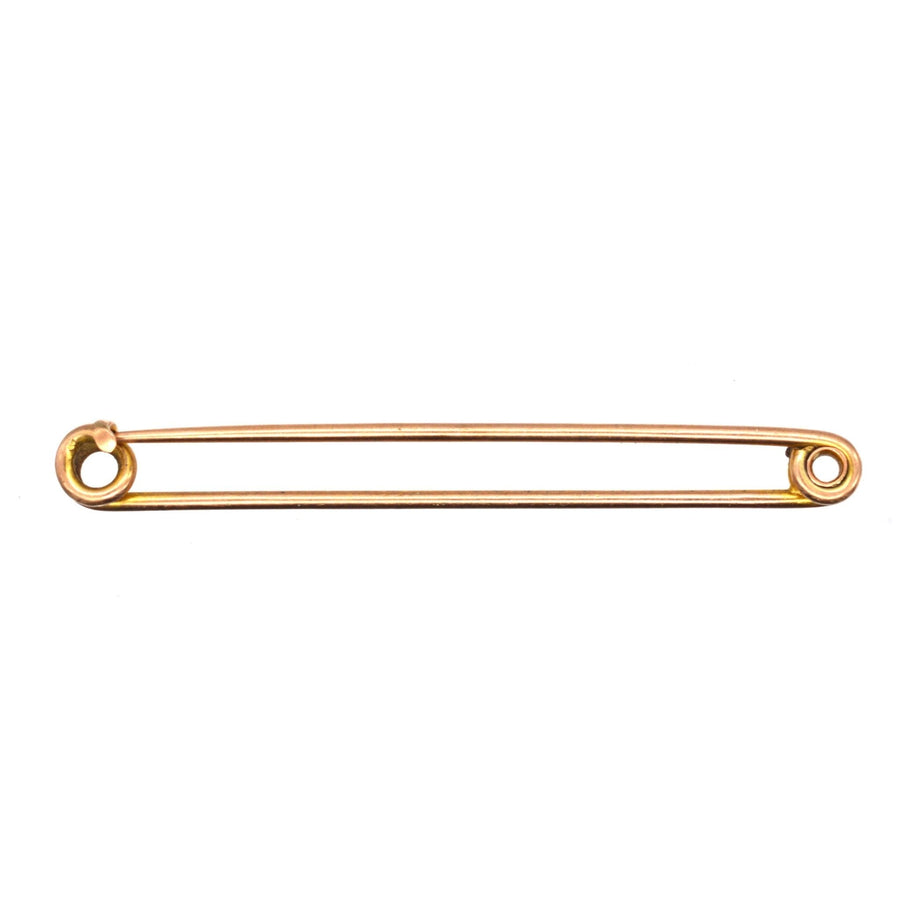 Large Victorian 9ct Gold Stock Pin /Safety Pin Brooch