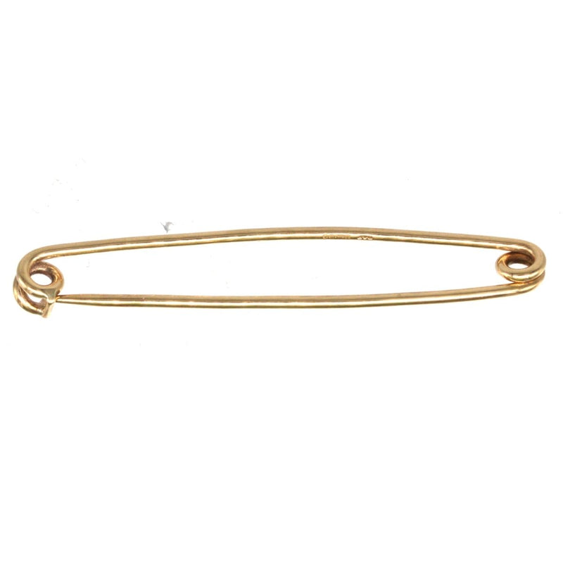 Large Vintage 9ct Gold Stock / Safety Pin Brooch by Deakin & Francis